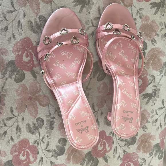 Barbie Aldo Pink Sandals with Elegant Embellishments - Picture 1 of 5